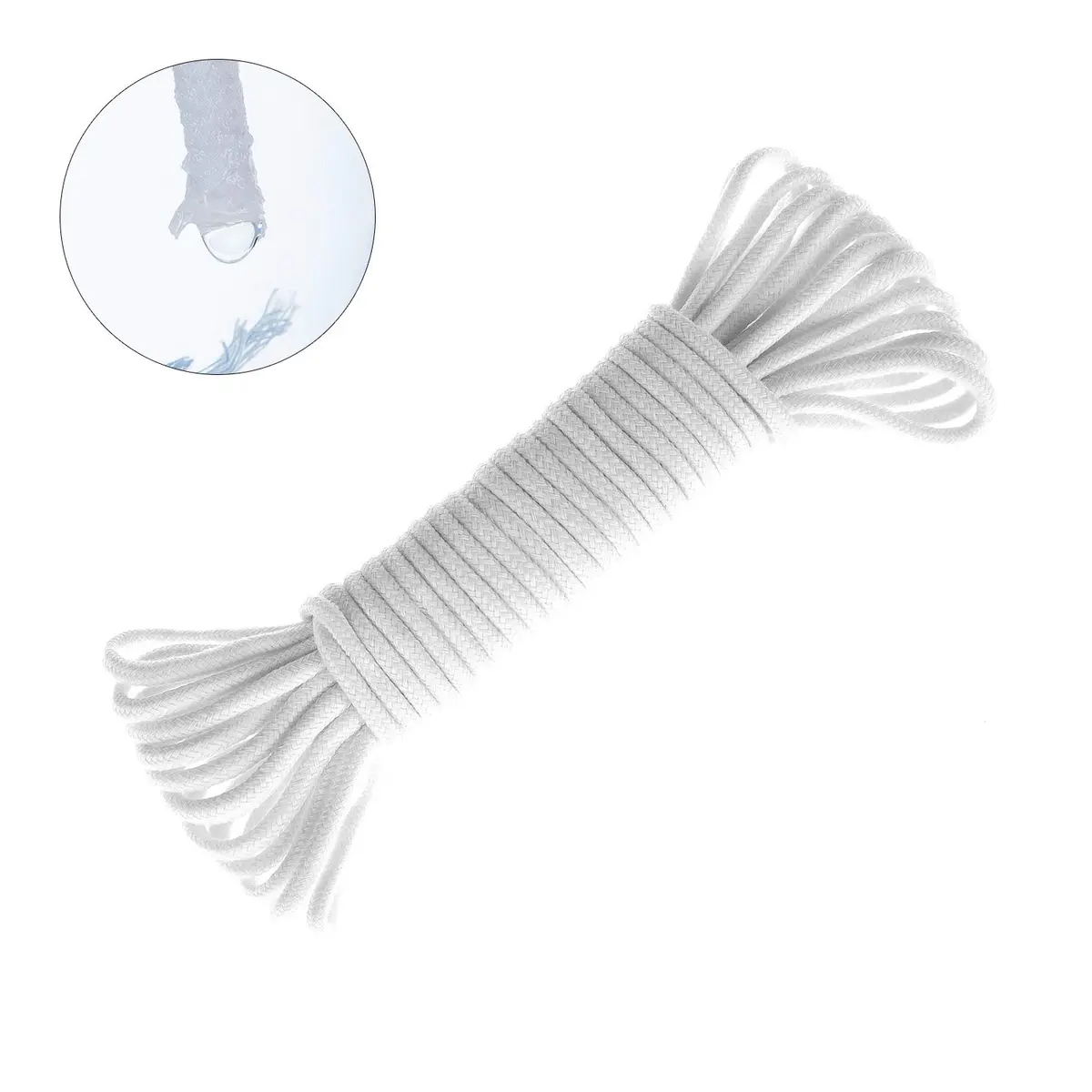 ORIMERC 30 ft 1/6 inch Self Watering Wick Cord for Plants | Automatic Hydroponic Watering System - main product image