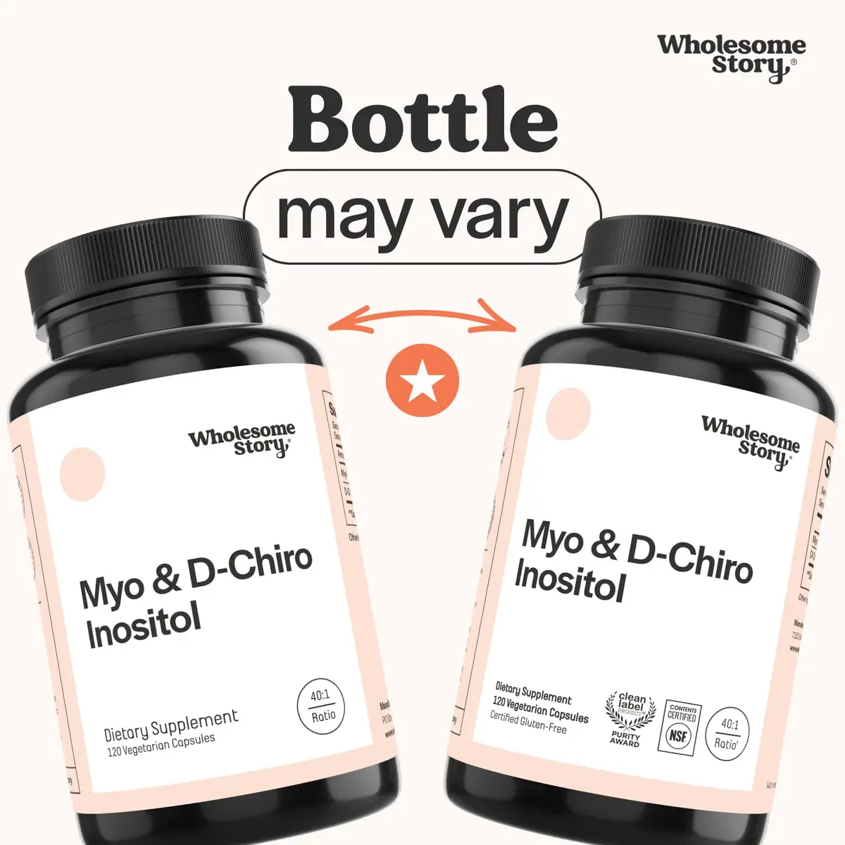 Wholesome Story Myo-Inositol & D-Chiro Inositol Supplement for Women | Fertility & Hormonal Balance | 40:1 Ratio | 120 Capsules - view 2