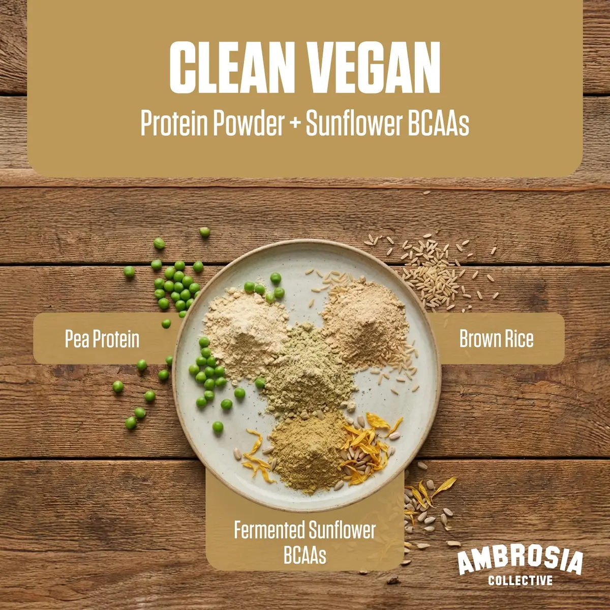 Ambrosia Plant Based Protein Powder 20g | Clean Vegan Pea Protein | Gluten & Dairy Free, Keto Friendly, No Added Sugar, 25 Servings - view 5