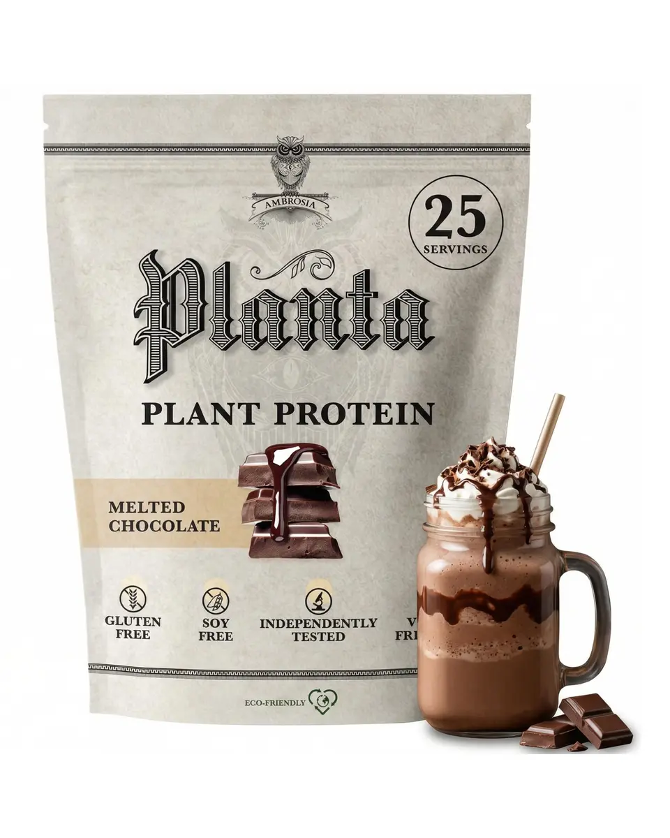Ambrosia Plant Based Protein Powder 20g | Clean Vegan Pea Protein | Gluten & Dairy Free, Keto Friendly, No Added Sugar, 25 Servings - main product image