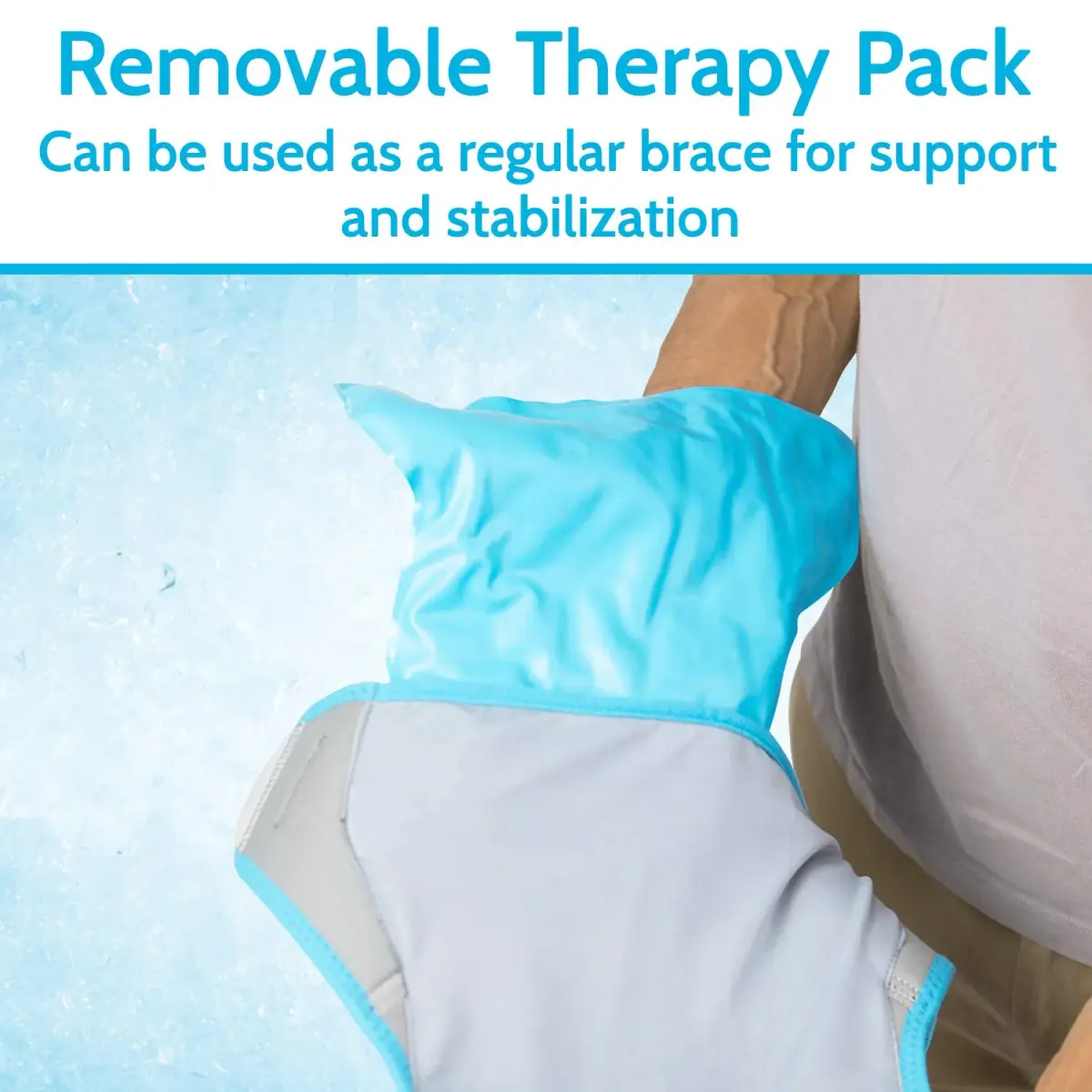 Arctic Flex Shoulder Ice Pack Brace with Gel Pack - Rotator Cuff Cold Therapy, Gray, 1 Count | Reversible, Adjustable Compression for Left/Right Shoulder Pain Relief - view 6