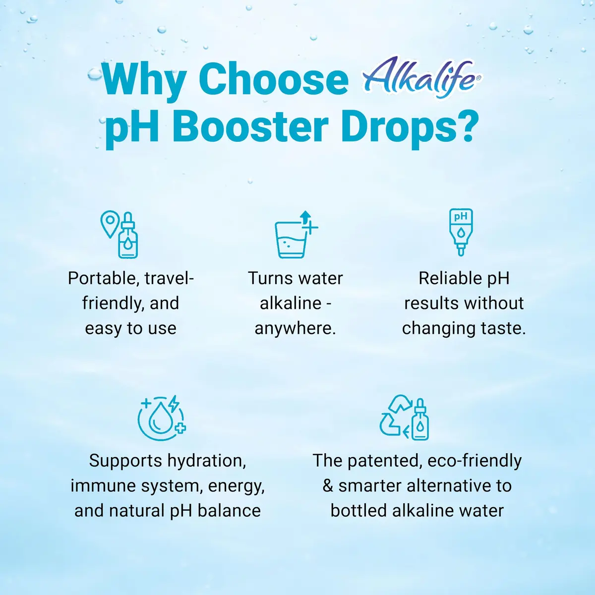 Alkalife pH Booster Drops 1.25 oz | pH 10 Alkaline Water, 360 Servings, Electrolyte & Immune Support - view 6