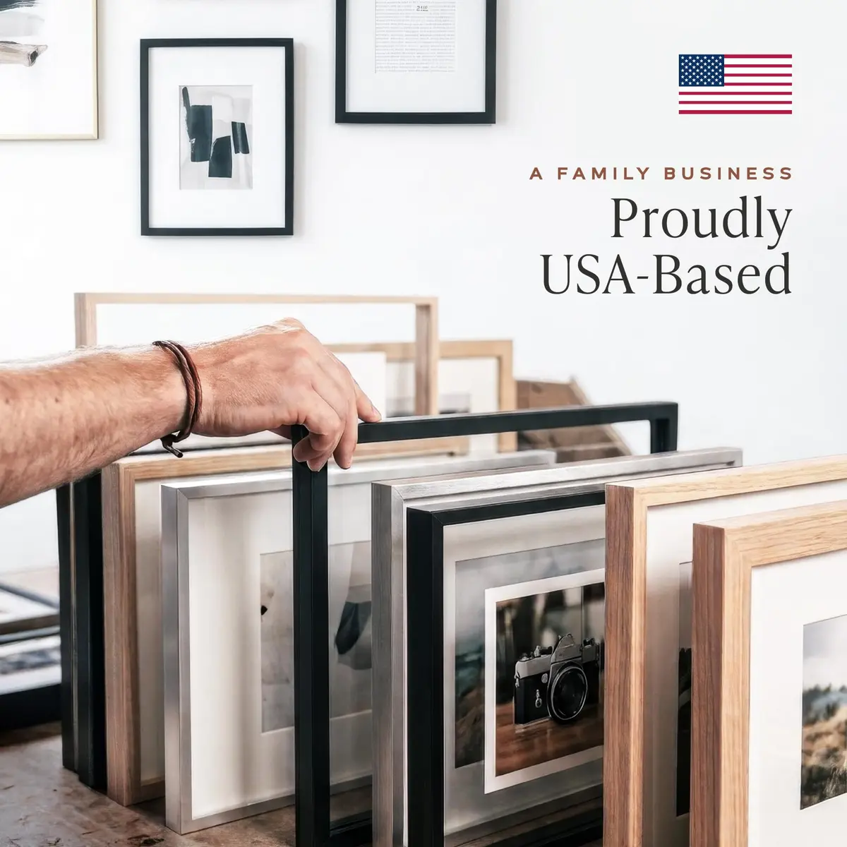 Americanflat 8x10 Picture Frame 2-Pack - Matted to 5x7 - Black - view 7