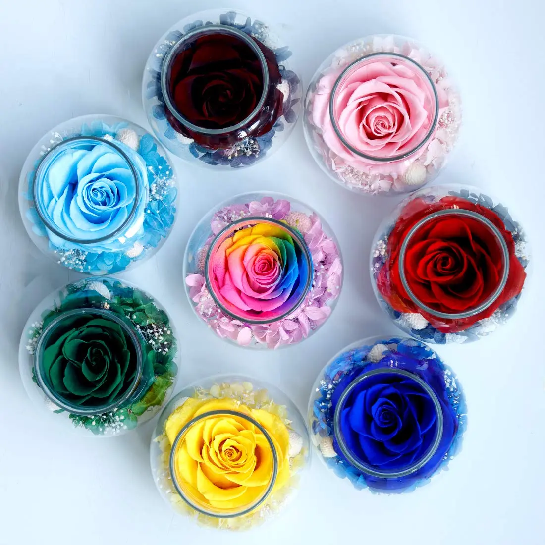 roliys Preserved Real Roses with Colorful Mood Light Wishing Bottle | Eternal Flower Decor - view 9