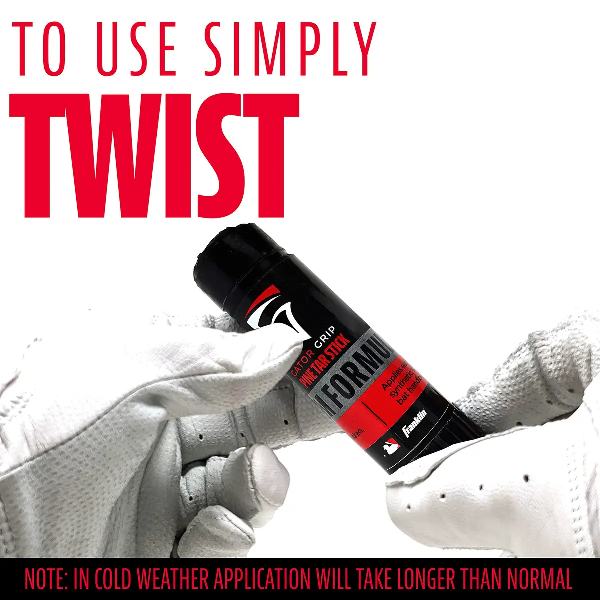 Franklin Sports Gator Grip Pine Tar Stick | Multi-Sport Bat Grip for Baseball & More - view 5