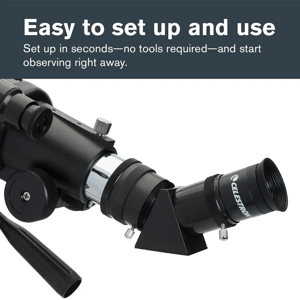 Celestron Travel Scope 80mm Refractor Telescope Kit with Backpack & Smartphone Adapter | Bright, Sharp Views for Beginners - view 2