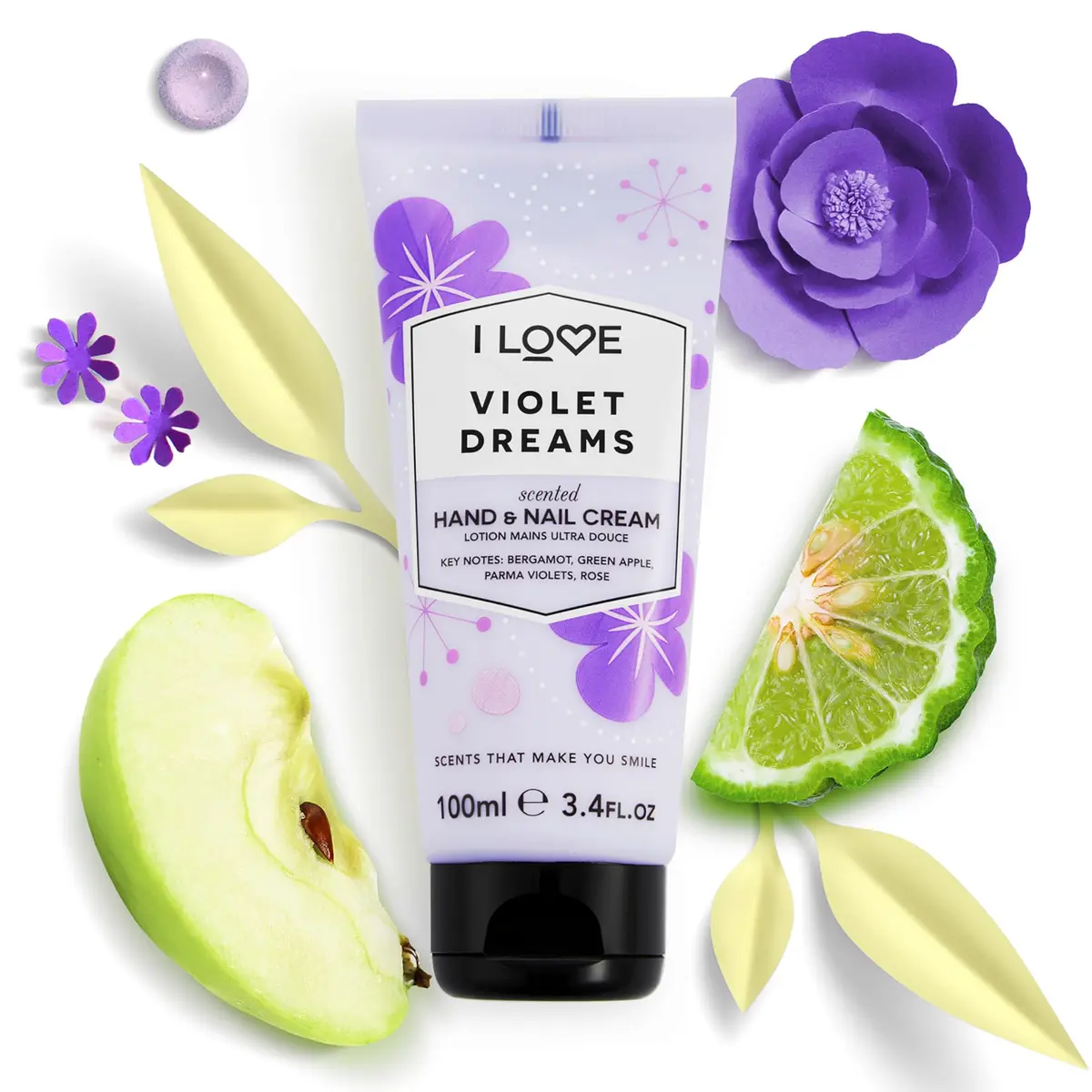 I LOVE Violet Dreams Hand & Nail Cream 3.4 oz | Hydrates & Softens Dry Hands - view 2