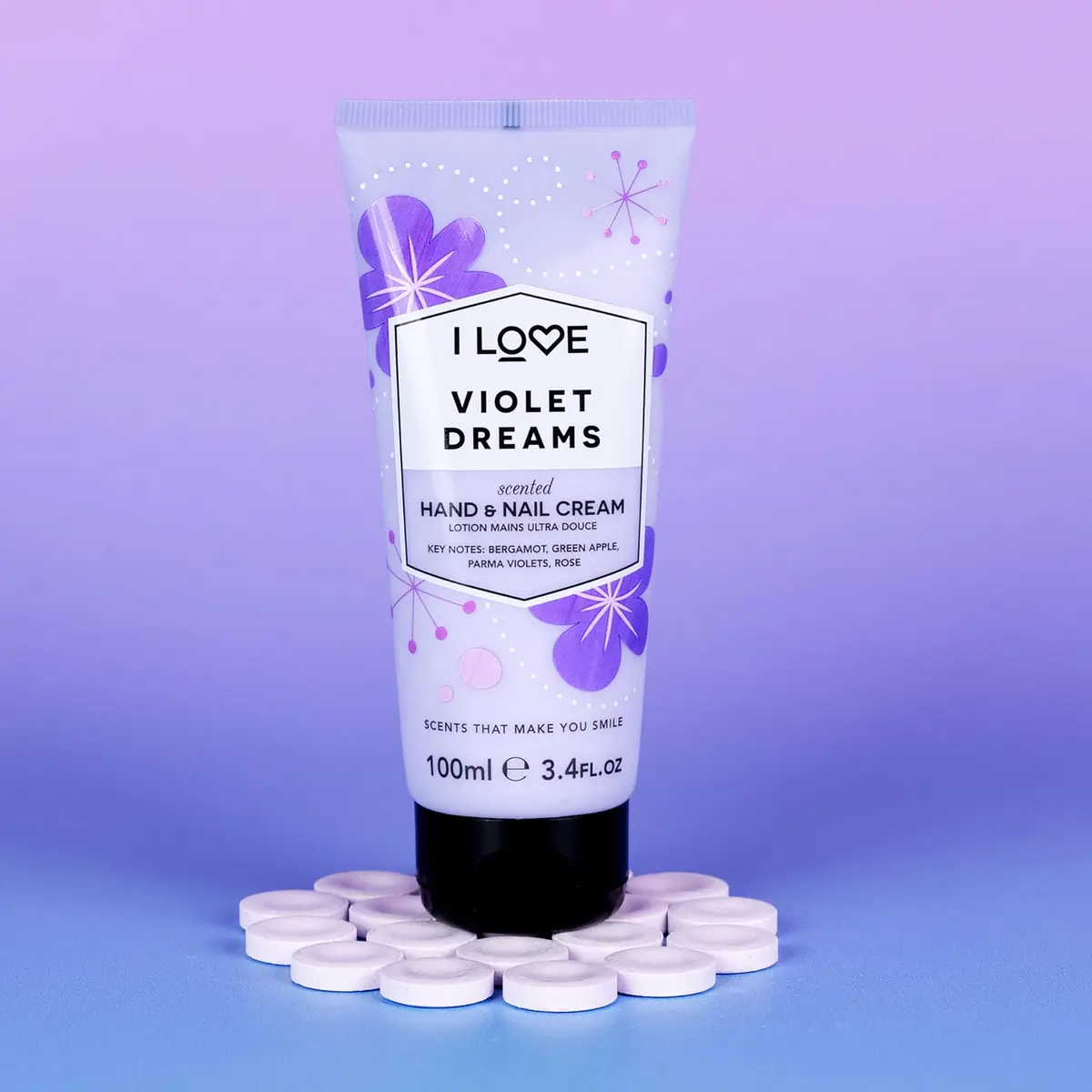 I LOVE Violet Dreams Hand & Nail Cream 3.4 oz | Hydrates & Softens Dry Hands - view 3