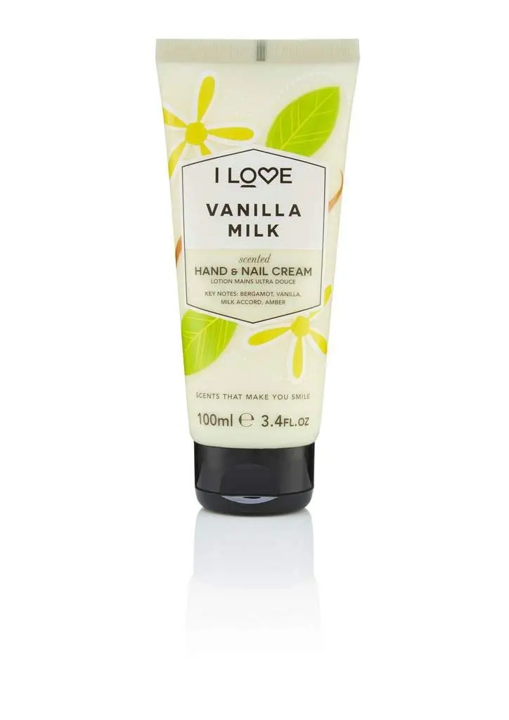 I LOVE Vanilla Milk Scented Hand and Nail Cream - Hand Cream for Dry Hands - Vitamin E, Coconut Oil, Shea Butter, Silicone Free, 3.4 oz - main product image