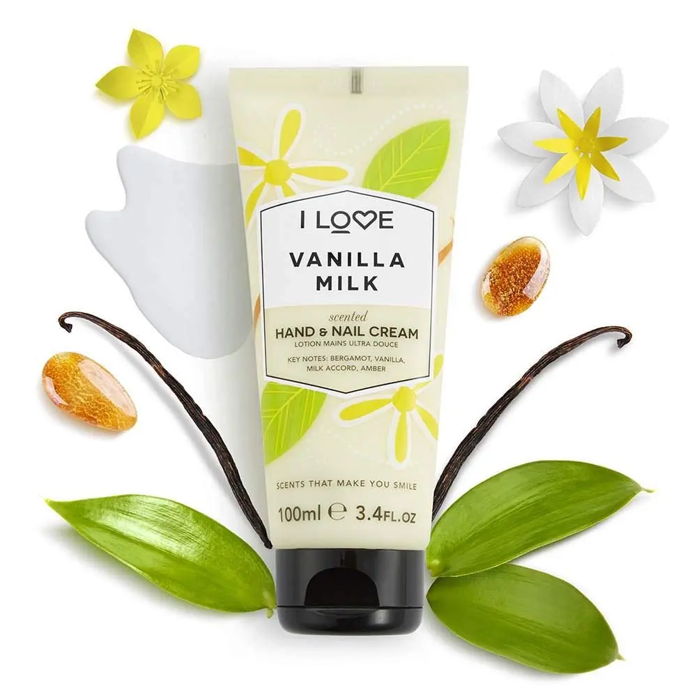 I LOVE Vanilla Milk Scented Hand and Nail Cream - Hand Cream for Dry Hands - Vitamin E, Coconut Oil, Shea Butter, Silicone Free, 3.4 oz - view 2