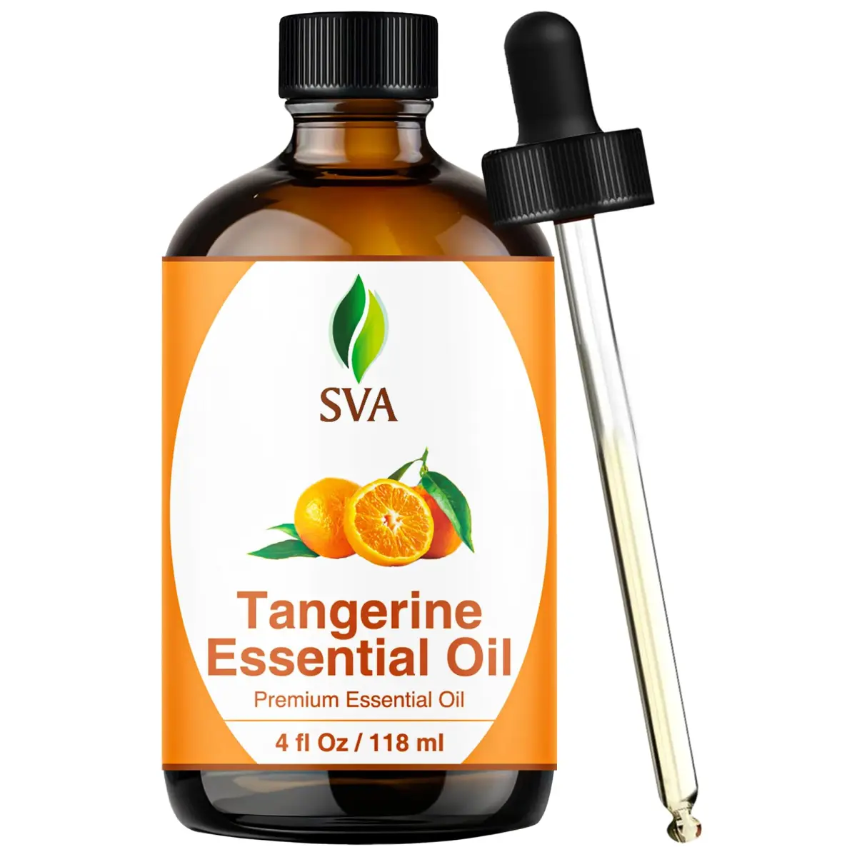 SVA Organics Organic Tangerine Essential Oil 4 Fl Oz (118 mL) - Pure & Natural - main product image