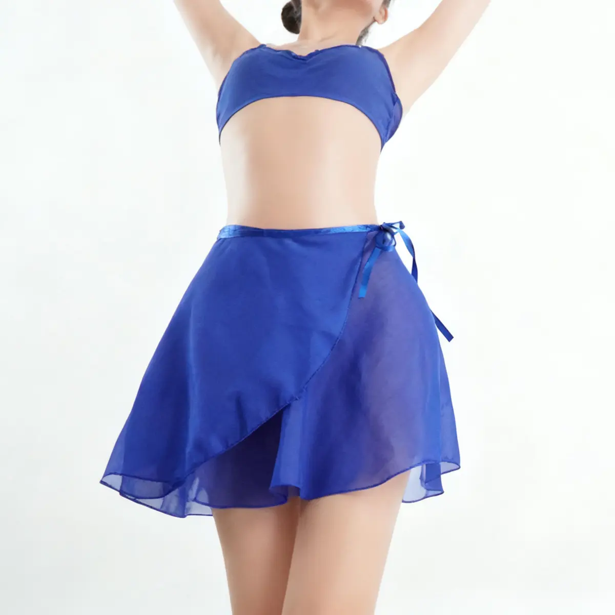 Wuchieal Sheer Wrap Skirt Ballet Skirt for Women | Elegant Dancewear, One Size - view 2