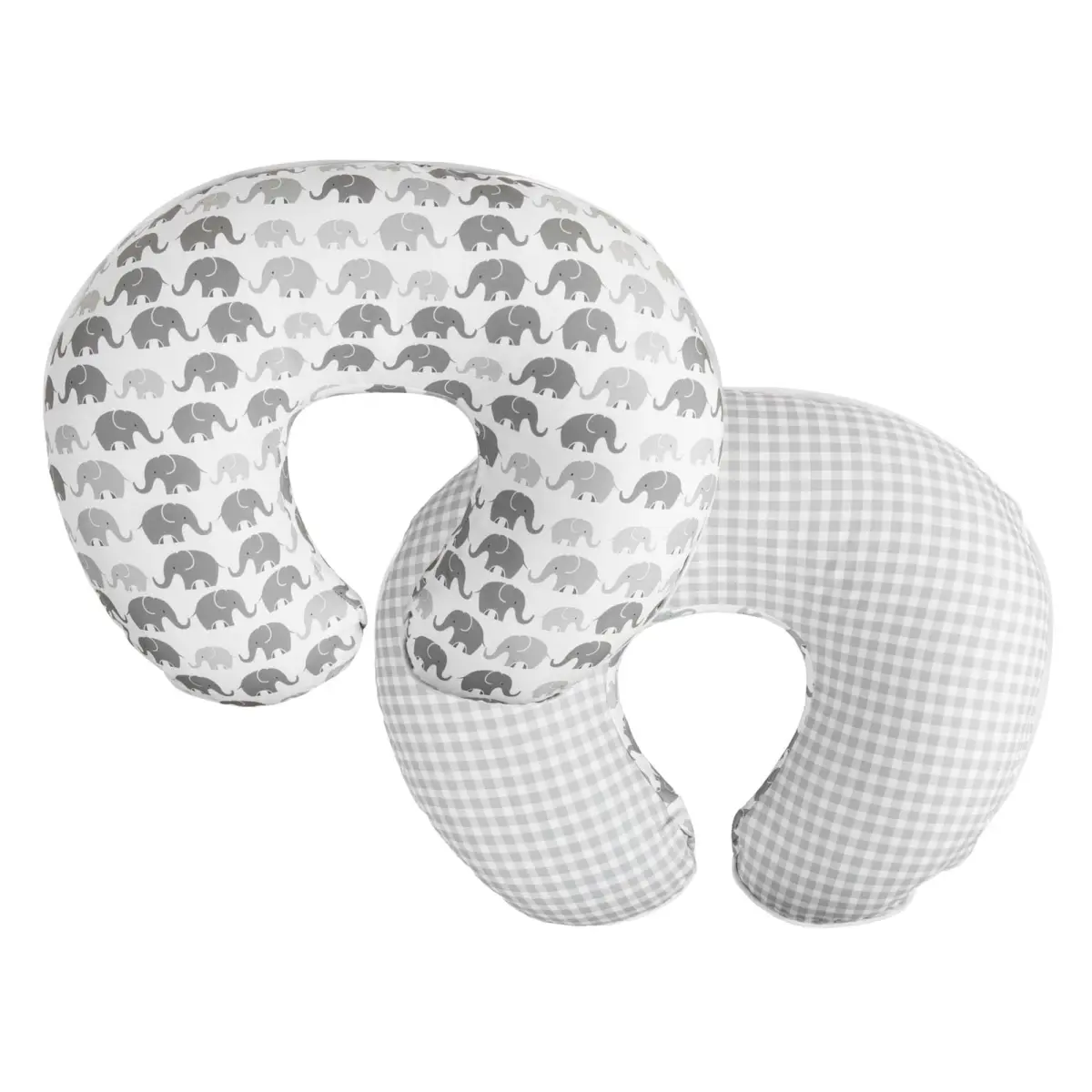 Boppy Premium Nursing Pillow Cover Gray Elephants | Fits Original Boppy Pillow, Quick-Dry Polyester - main product image