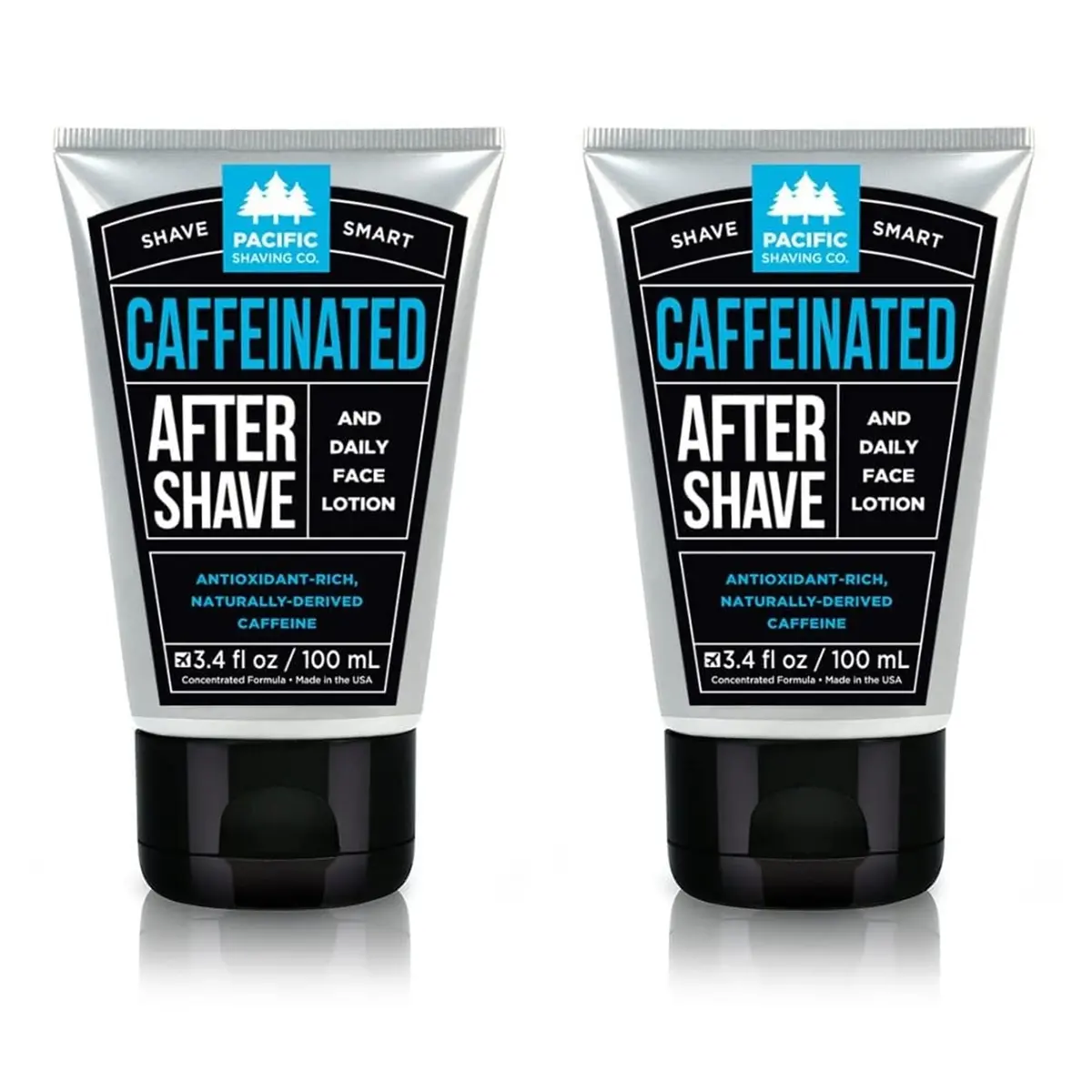 Pacific Shaving Company Caffeinated Aftershave Balm, 3.4 Fl Oz (2 Pack) | Soothing, Energizing & Paraben-Free - main product image