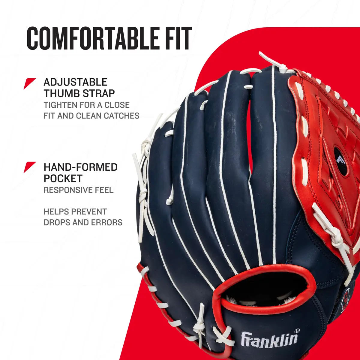 Franklin Sports Field Master Infield + Outfield Glove 14" Right Hand Throw | Durable Synthetic Leather for Baseball & Softball - view 4