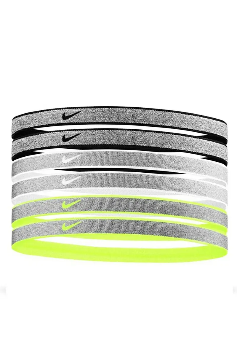 Nike Headbands 6PK Black/White/Volt | Wear Alone or Mix & Match (70-120 chars) - main product image