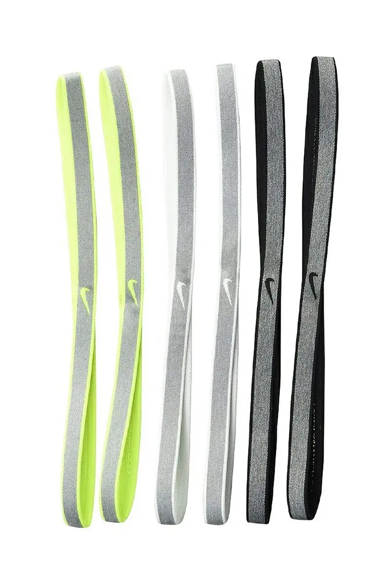 Nike Headbands 6PK Black/White/Volt | Wear Alone or Mix & Match (70-120 chars) - view 2