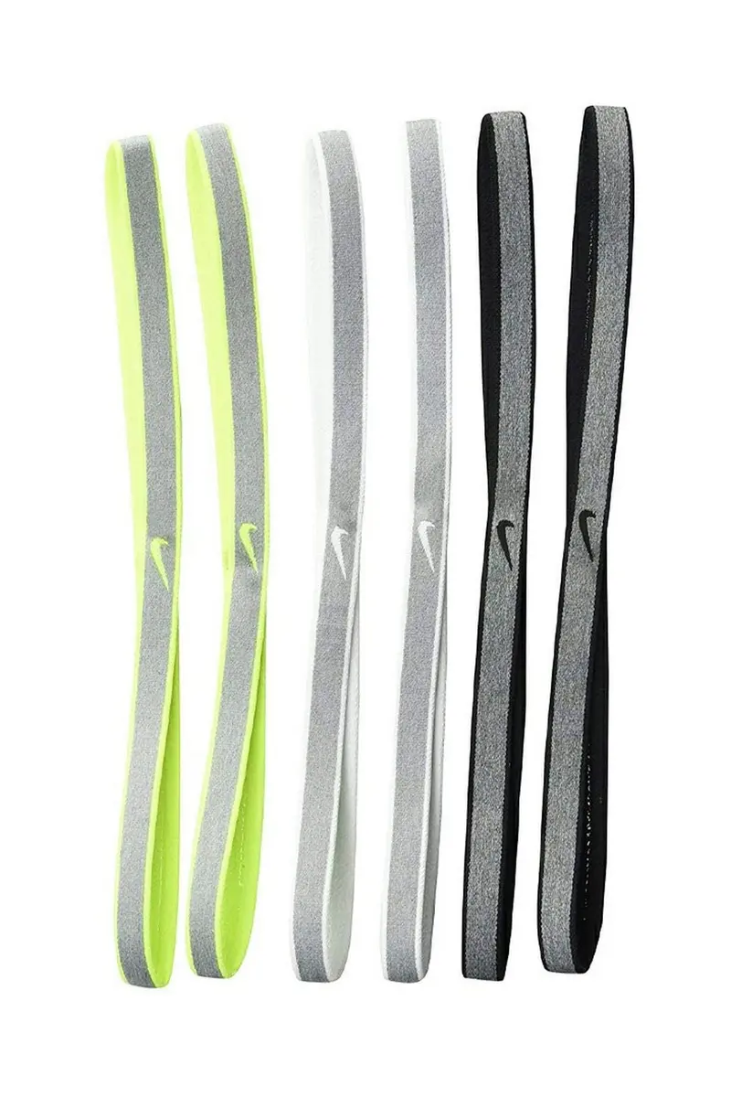 Nike Headbands 6PK Black/White/Volt | Wear Alone or Mix & Match (70-120 chars) - view 4