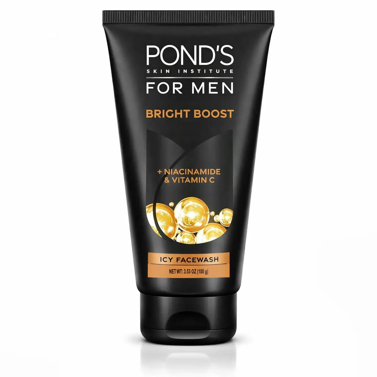 POND'S For Men Bright Boost Icy Facewash 100g (3.5oz) | Coffee Bean Extract & Cooling Menthol - main product image
