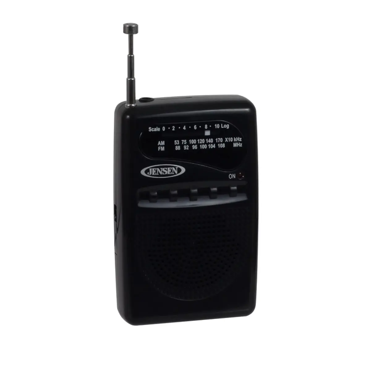 Jensen MR-80 AM/FM Portable Pocket Radio | Compact, Battery-Powered, Faint Signal Support - main product image