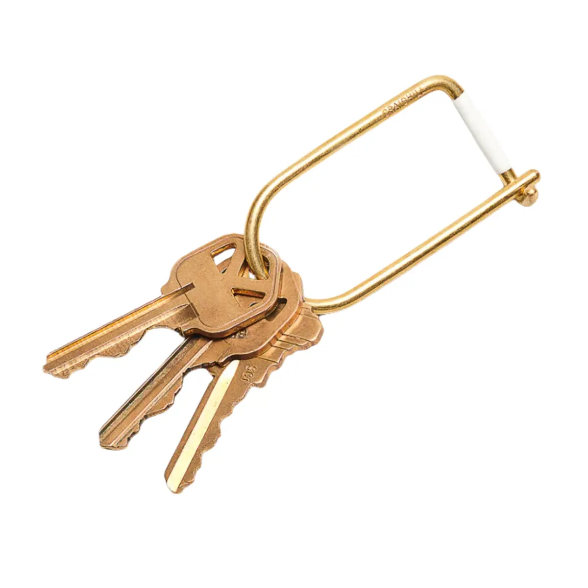 Craighill Wilson Brass Keyring - 2” Carabiner Keychain Clip, Lightweight, D Ring Organizer - main product image
