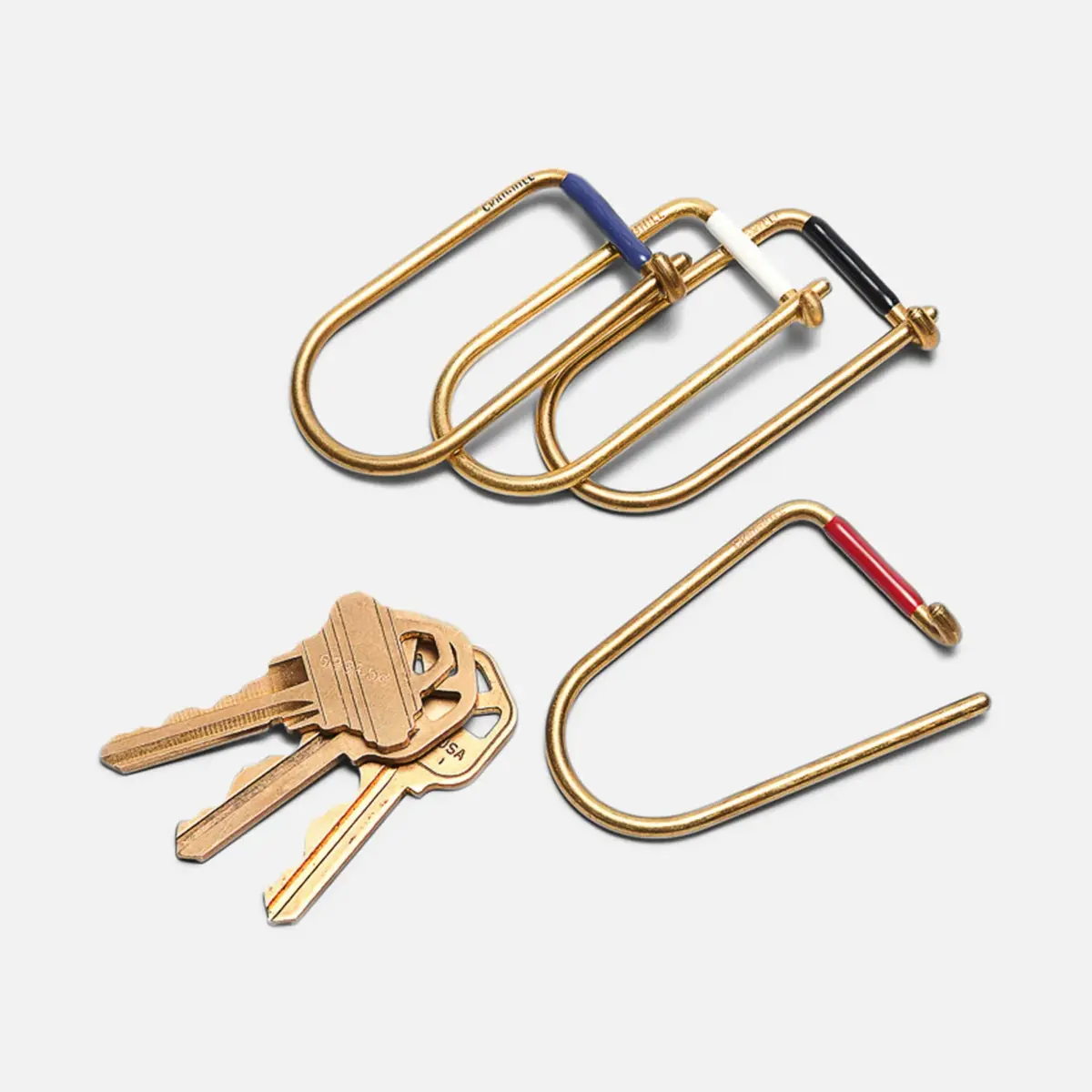 Craighill Wilson Brass Keyring - 2” Carabiner Keychain Clip, Lightweight, D Ring Organizer - view 5