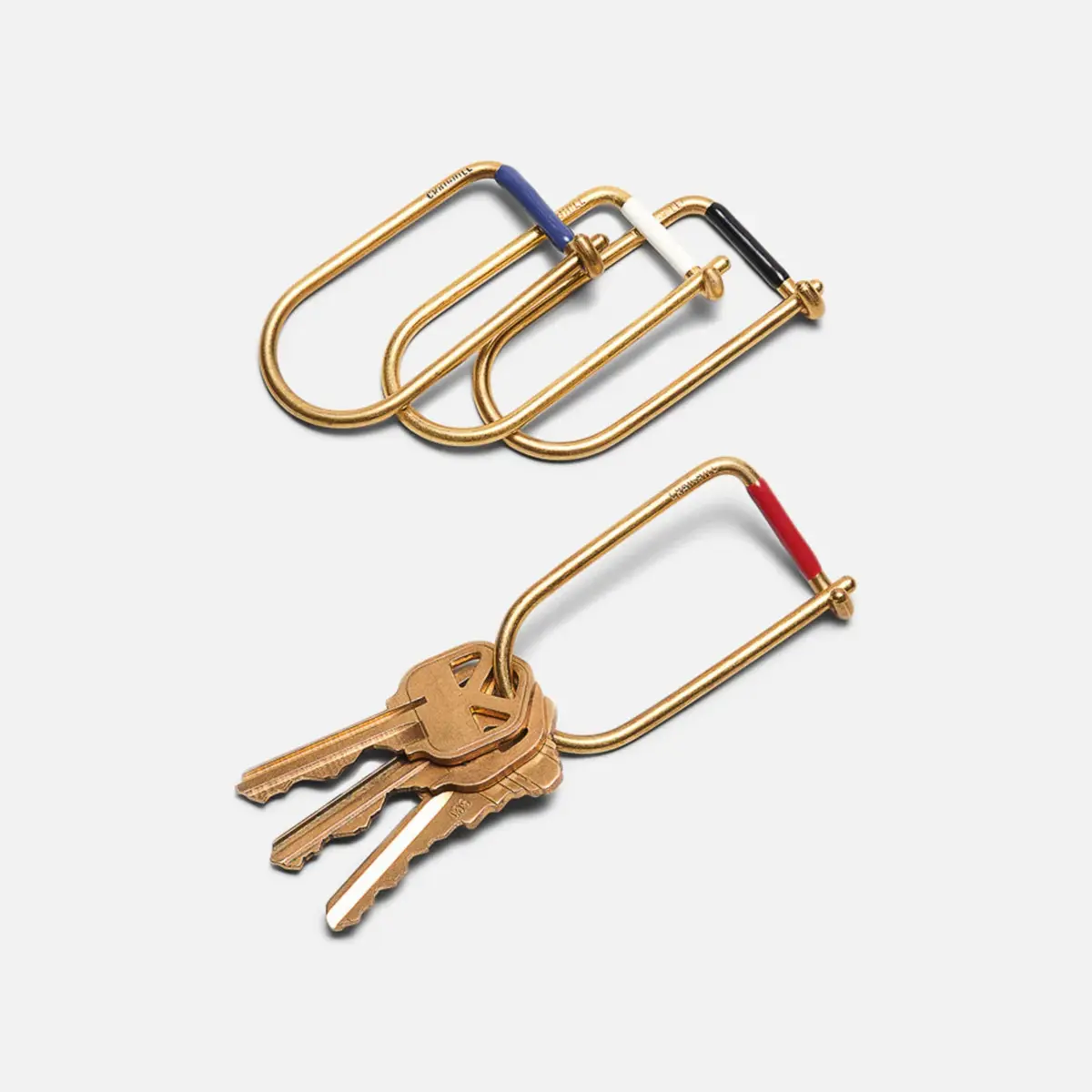 Craighill Wilson Brass Keyring - 2” Carabiner Keychain Clip, Lightweight, D Ring Organizer - view 4