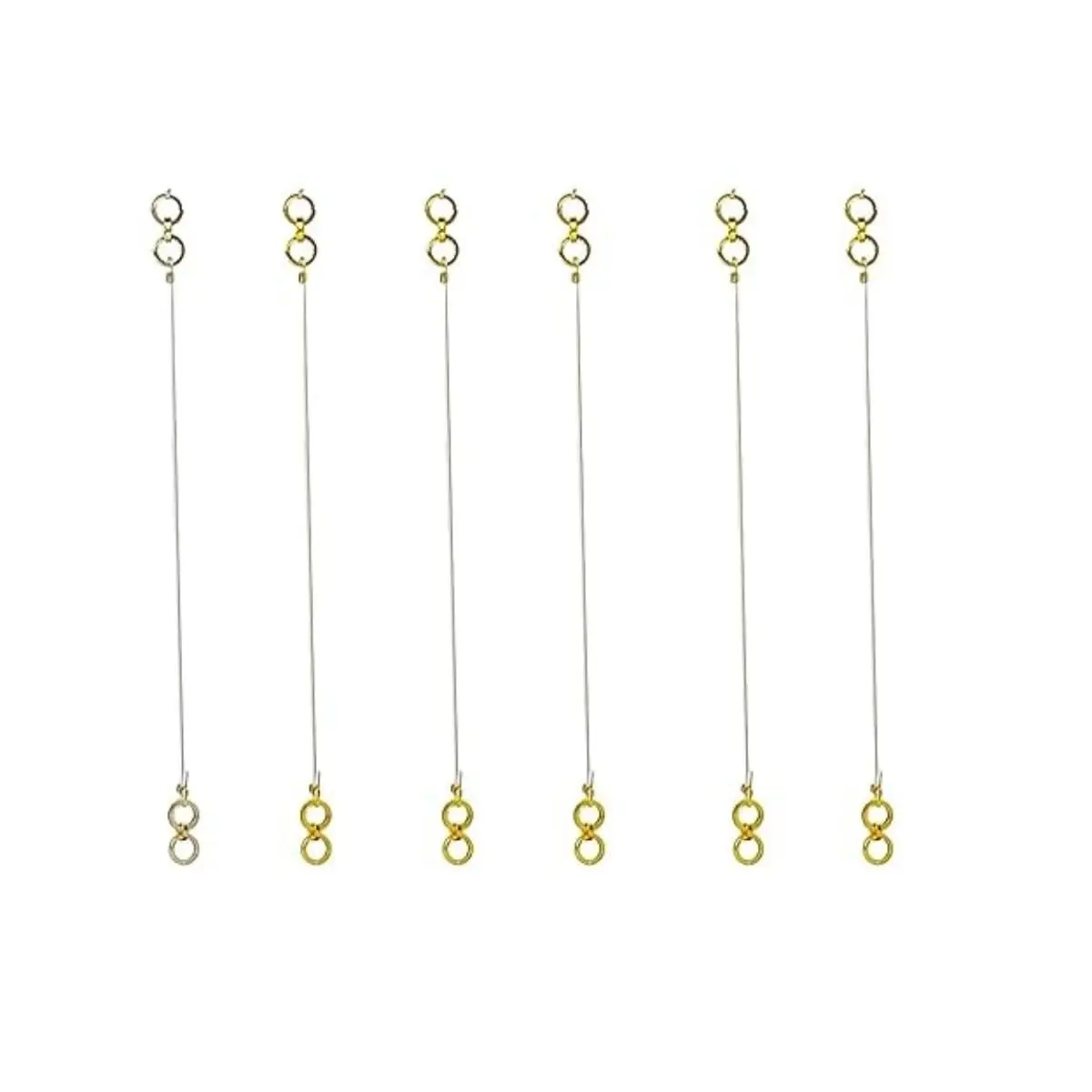 UNIQUE KAFTANS Gold Plated Invisible Transparent Stretchable Earring Support Chains for Women (Pack of 6) | Adjustable & Lightweight - main product image