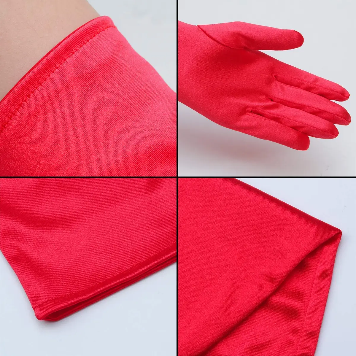 Onwon Satin Elbow Length Gloves 22 Inch | Elegant Opera Gloves for Women - view 2