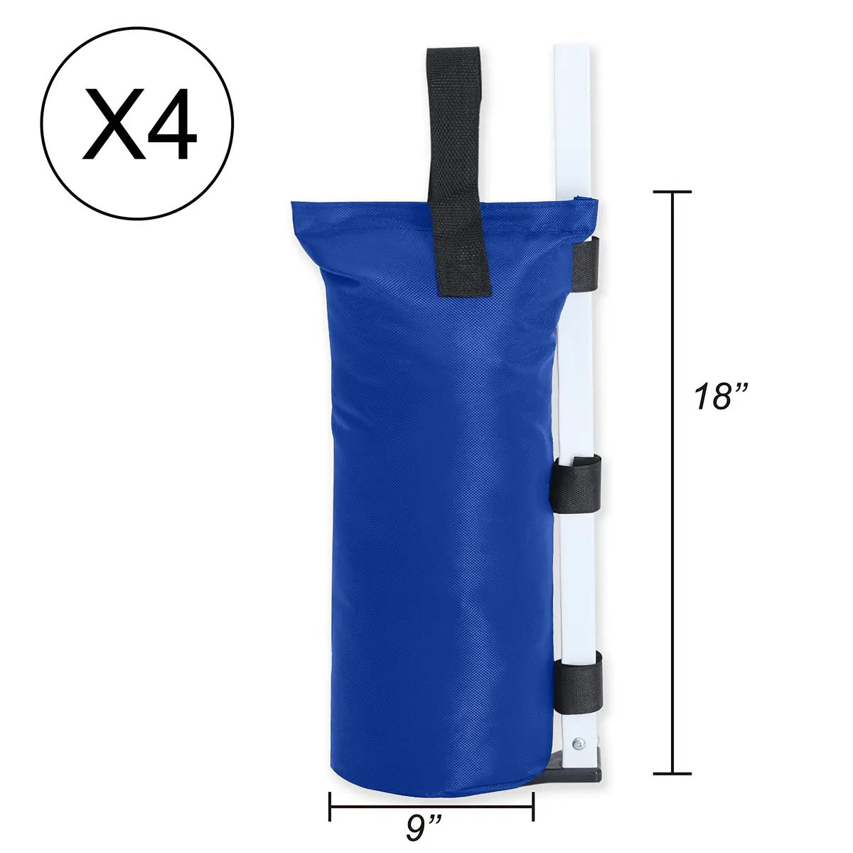 ABCCANOPY Canopy Weights Set of 4 - 120 lbs (54.4 kg) Blue | Stabilize Gazebo Legs - view 3
