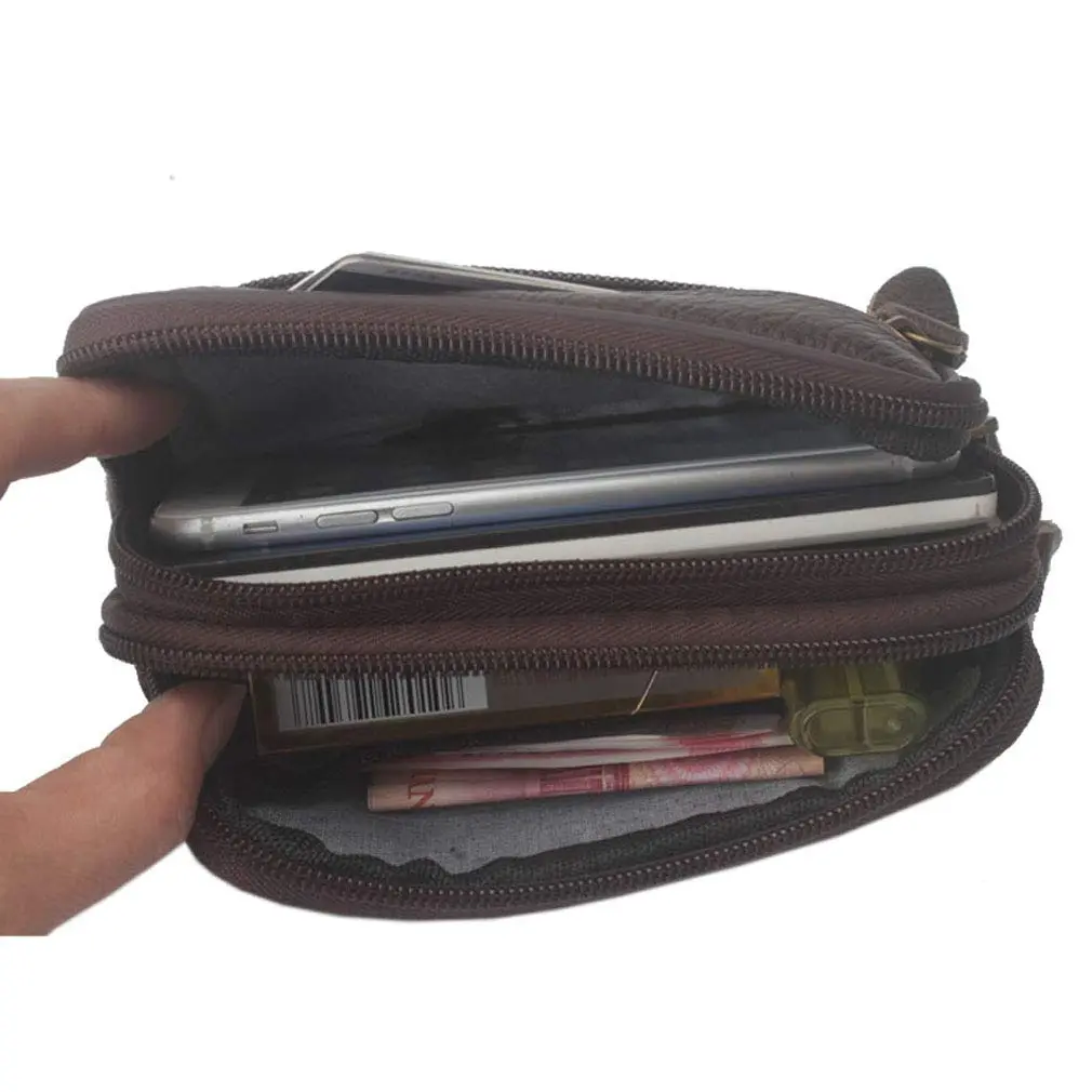 Hebetag Leather Belt Bag Coin Purse Wallet for Men Women | Vintage Genuine Leather Waist Pack - main product image