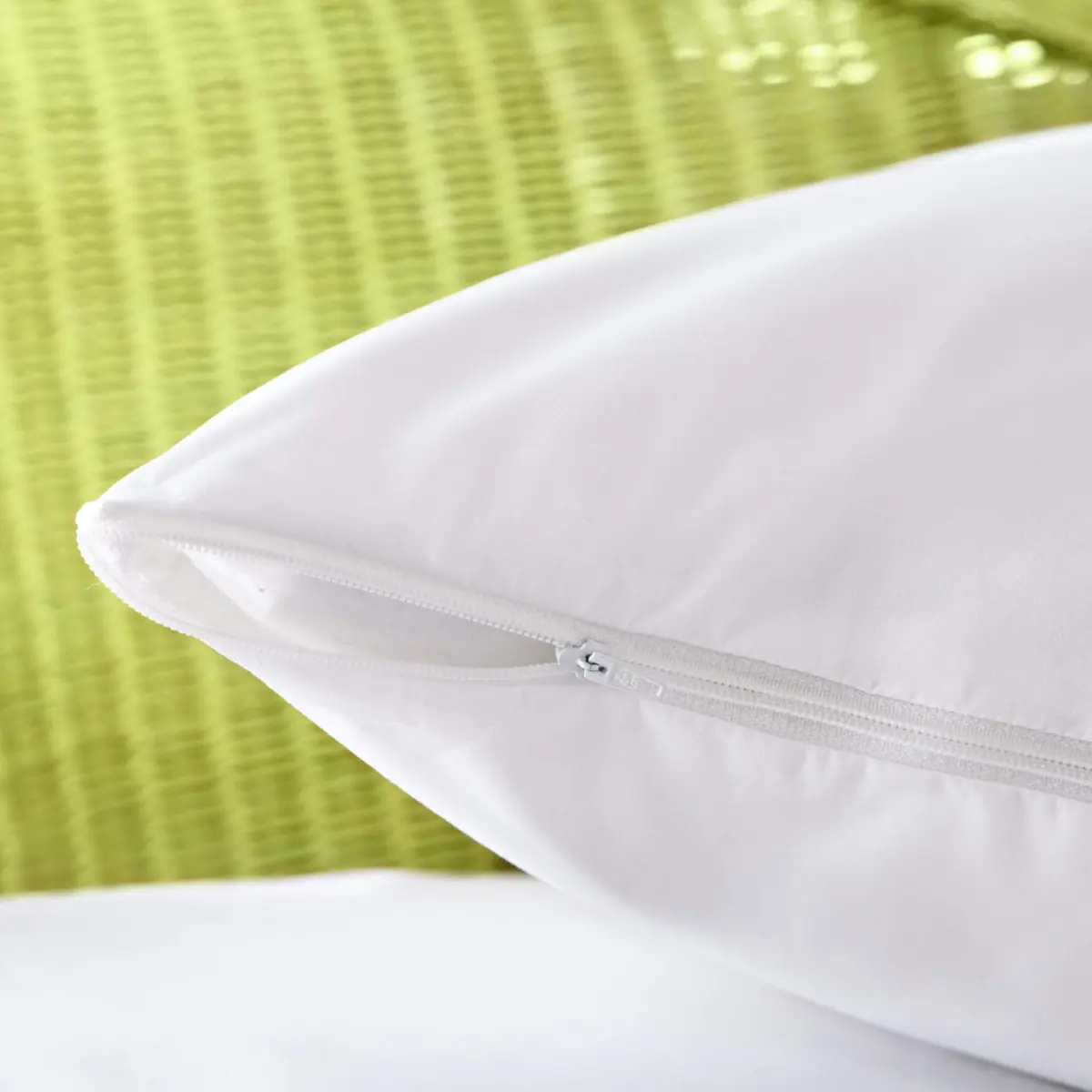 Aller-Ease 100% Cotton Allergy Pillow Protectors Standard 4 Pack | Zippered Breathable Barrier - view 5