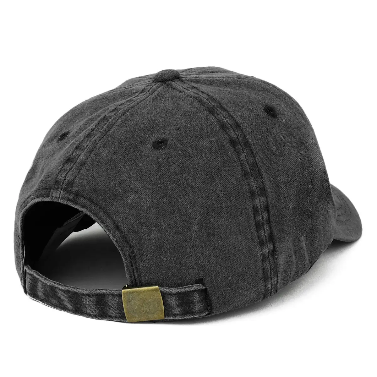 Trendy Apparel Shop Oversize Pigment Dyed Washed Cotton Baseball Cap XXL Black | Fits Up to 65CM Head - view 3