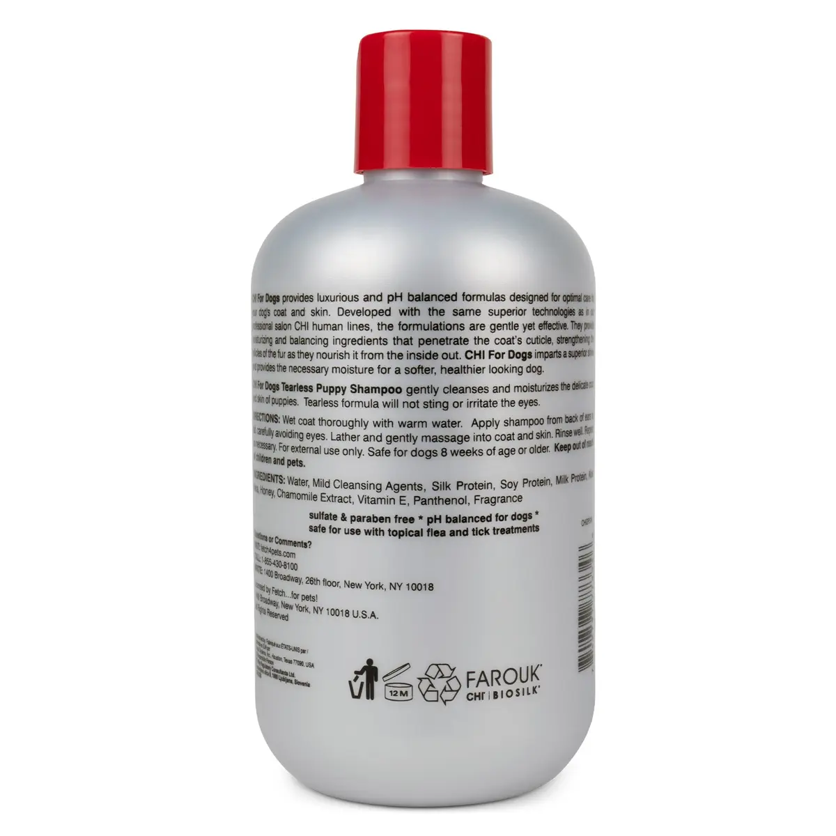 CHI for Dogs Tearless Puppy Shampoo 16 Fl Oz | Gentle, Silk Protein Formula, Hypoallergenic & pH Balanced for Sensitive Eyes - view 7