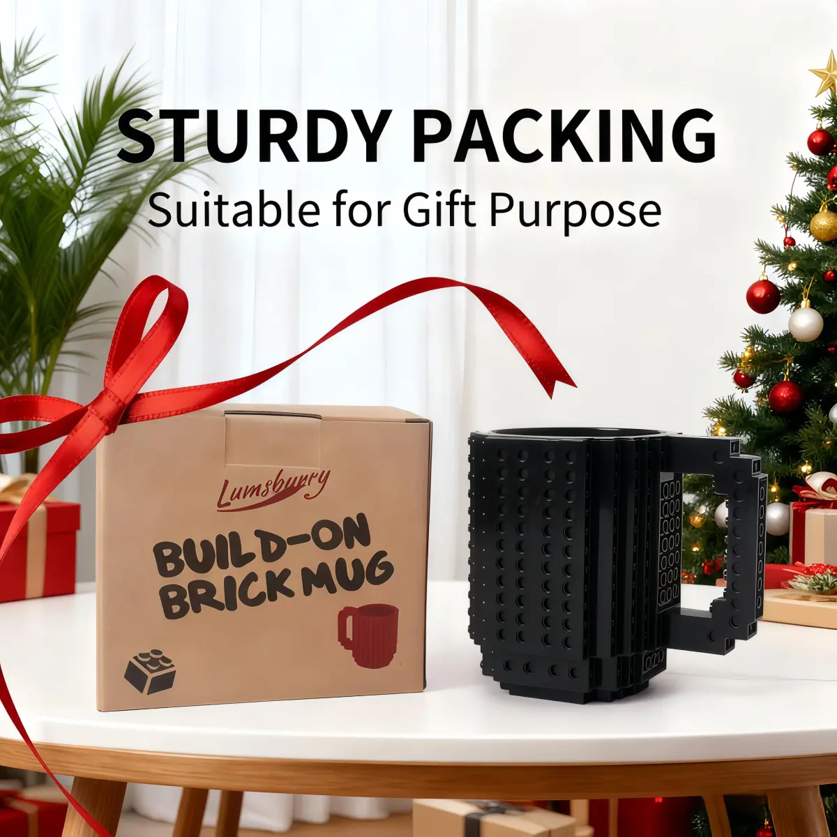 Lumsburry Build-on Brick Coffee Mug 350ml (11.8 Oz) | Fun DIY Novelty Cup for Kids & Adults - view 7