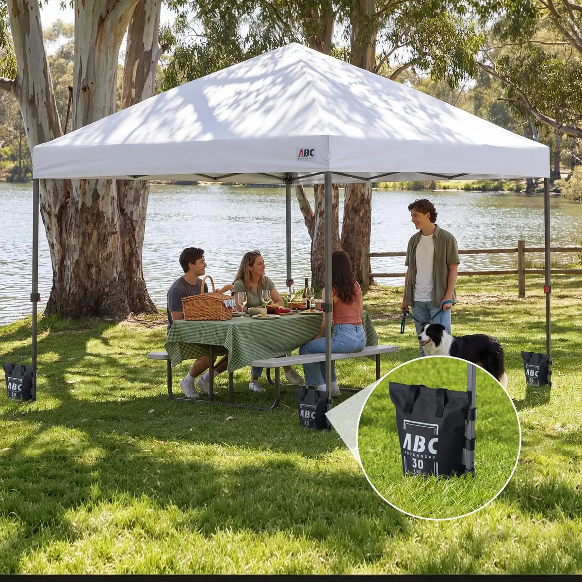 ABCCANOPY 120 lbs (54.4 kg) Canopy Weight Bags Set of 4 | Stabilize Frames for Pop-Up Tents and Gazebos - view 8