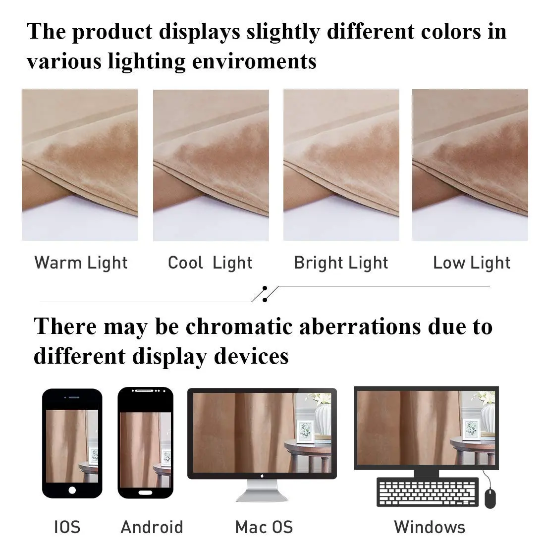 StangH Blush Beige Velvet Curtains Back Tab for Nursery, W52xL108, 2 Panels | Room Darkening, Energy Insulation, Elegant Velvet - view 6