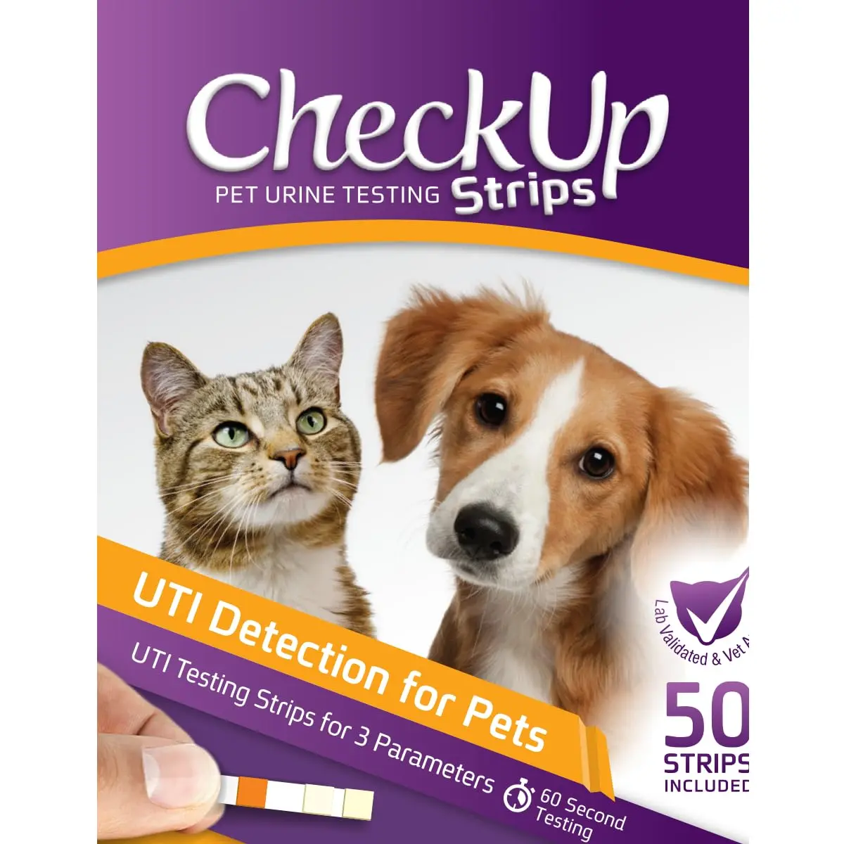 KIT4CAT CheckUp UTI Urine Test Strips for Dogs & Cats | 50 Count | pH, Nitrite & Leukocytes Detection - view 7