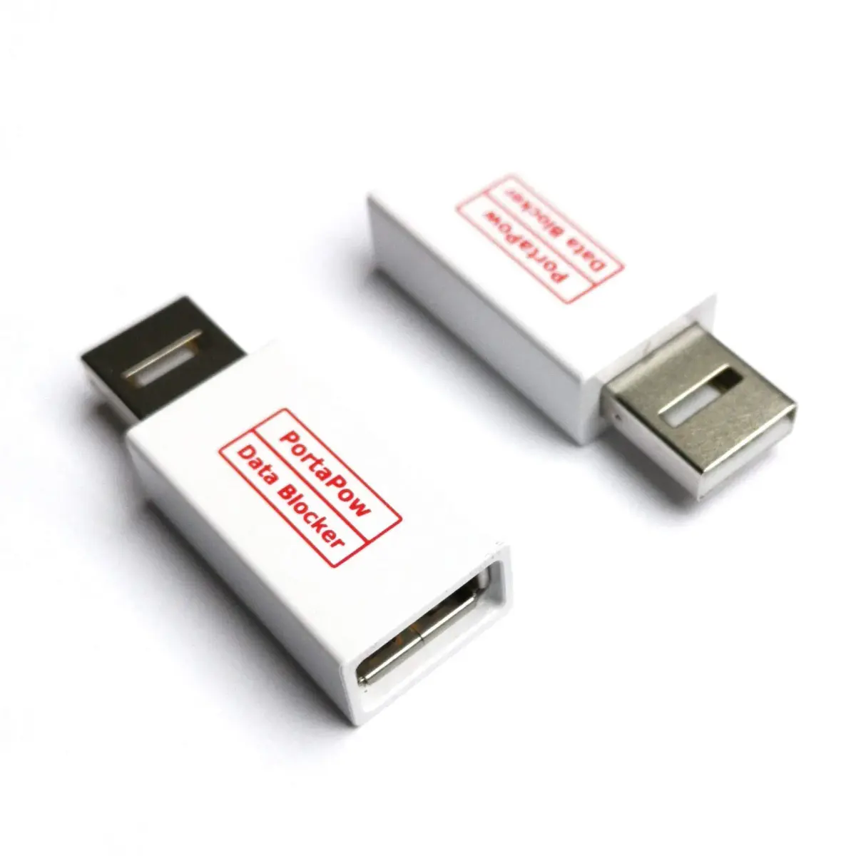 PortaPow USB Data Blocker (White 2 Pack) | Protect Against Juice Jacking - main product image