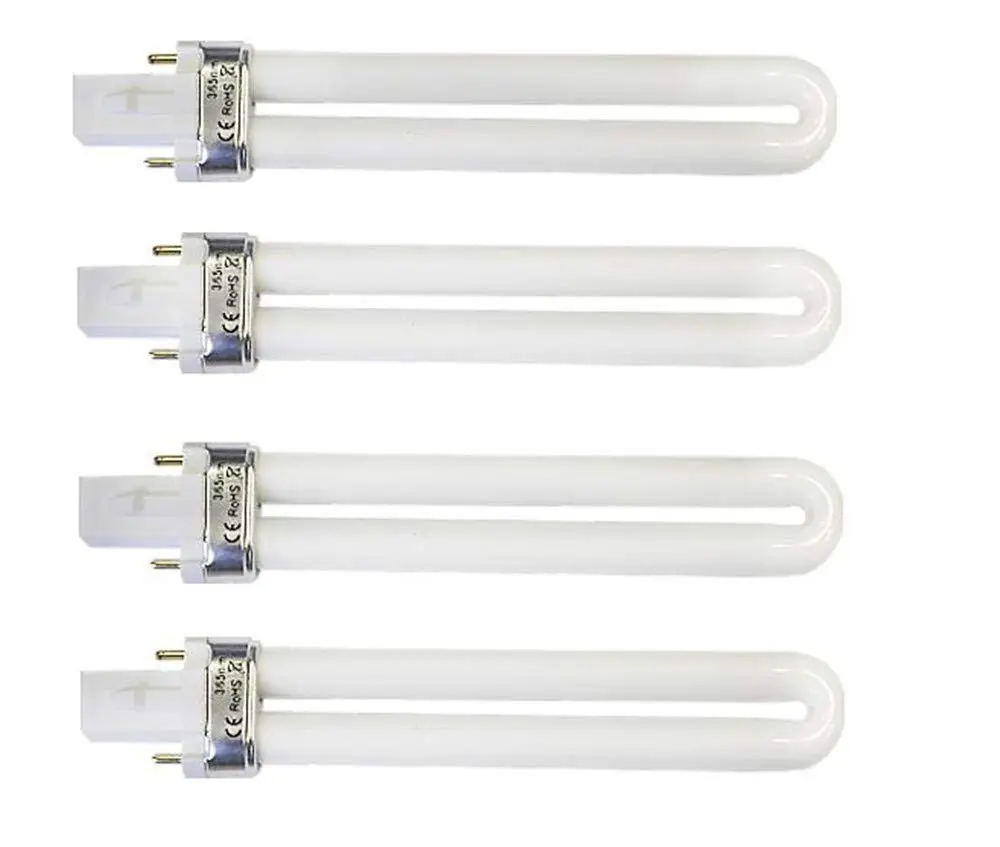 XICHEN 9W UV Replacement Bulb for Nail Dryer Lamp - 365nm, 4-Count Pack | White Light - view 9