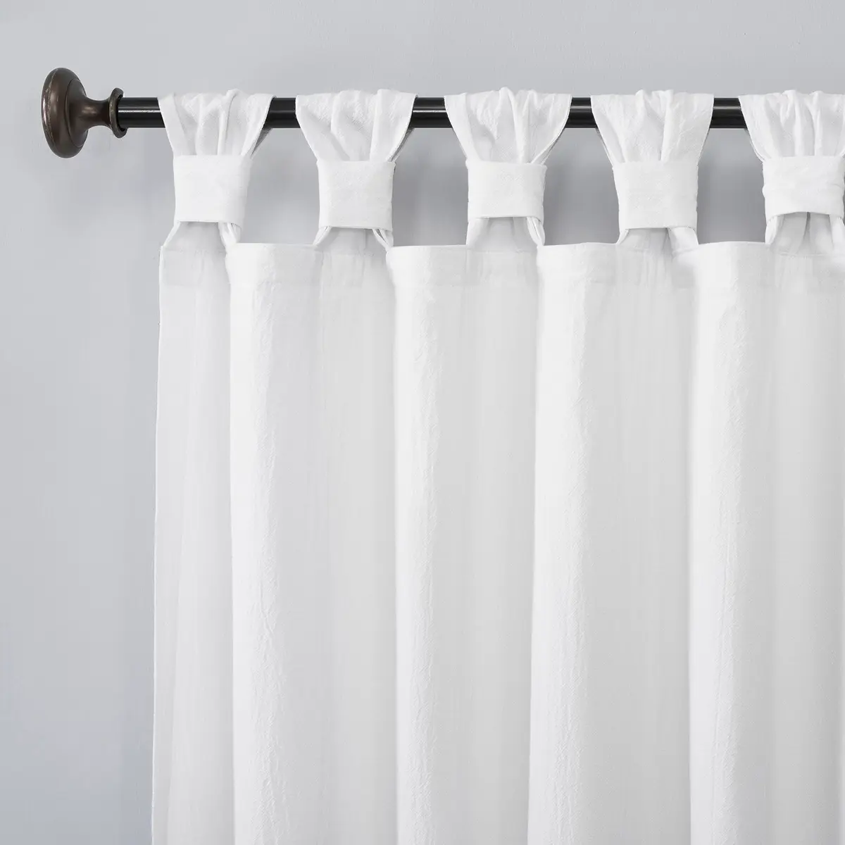 Archaeo Washed 100% Cotton Twist Tab Curtain 52" x 63" | Elegant Semi-Sheer Cotton Panel - view 2