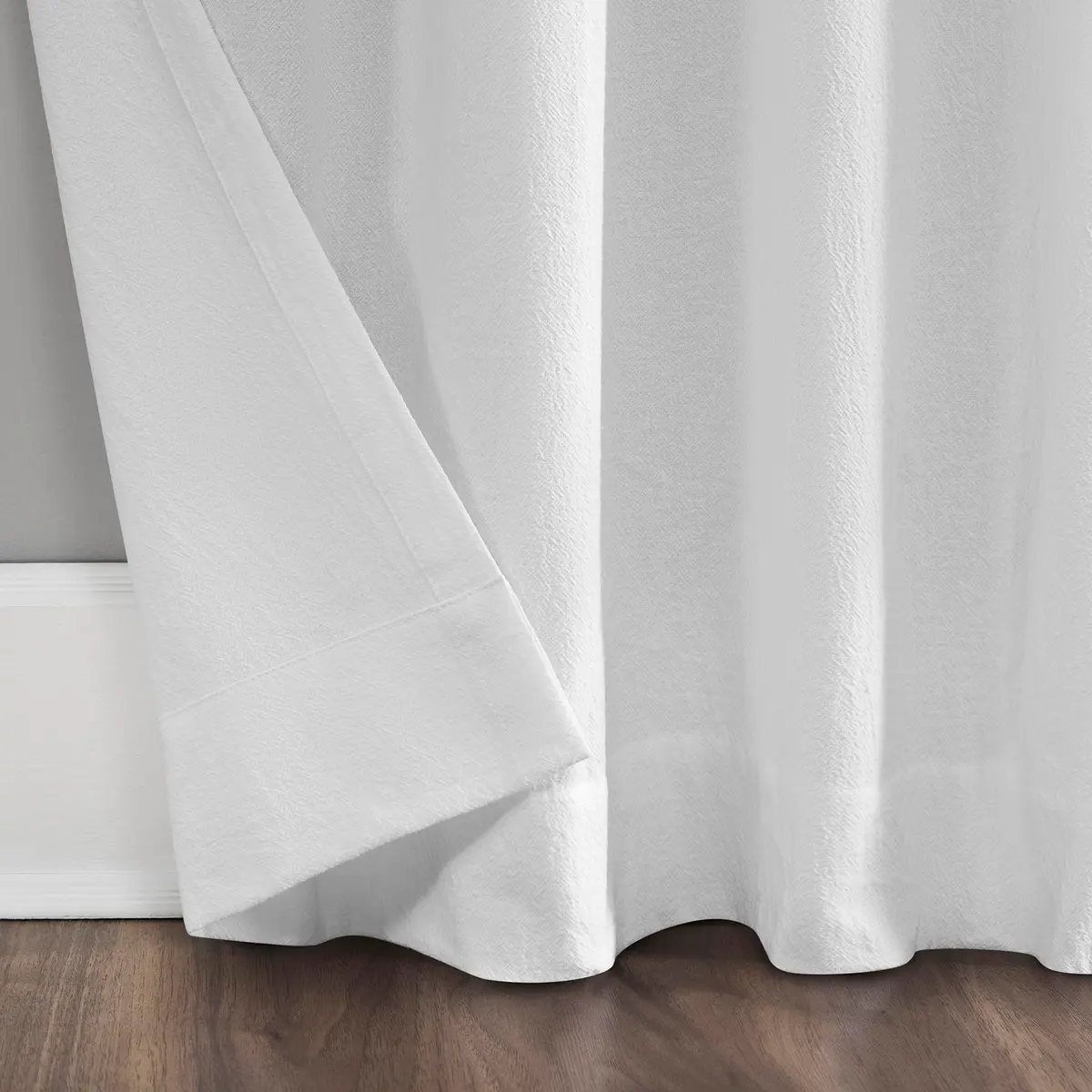 Archaeo Washed 100% Cotton Twist Tab Curtain 52" x 63" | Elegant Semi-Sheer Cotton Panel - view 4