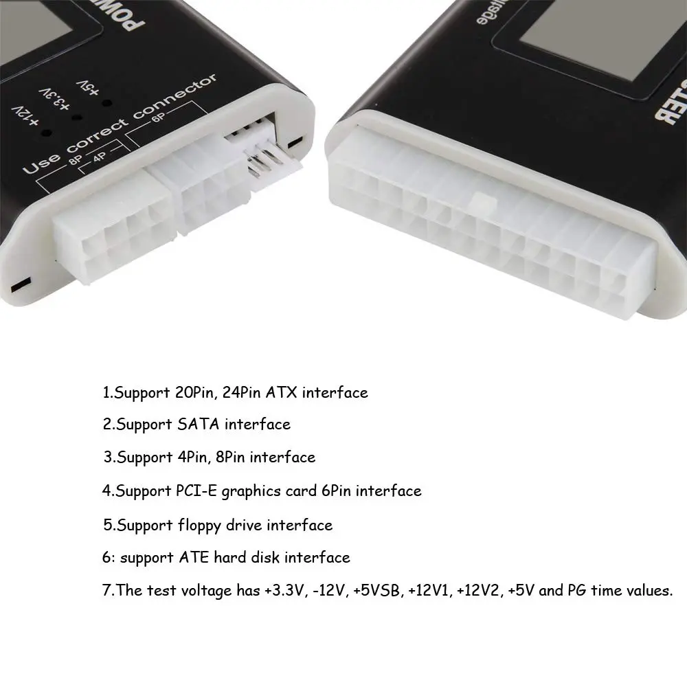 Comidox Power Supply Tester 20/24 Pin LCD | Detects PC Power Output & Faults - view 5