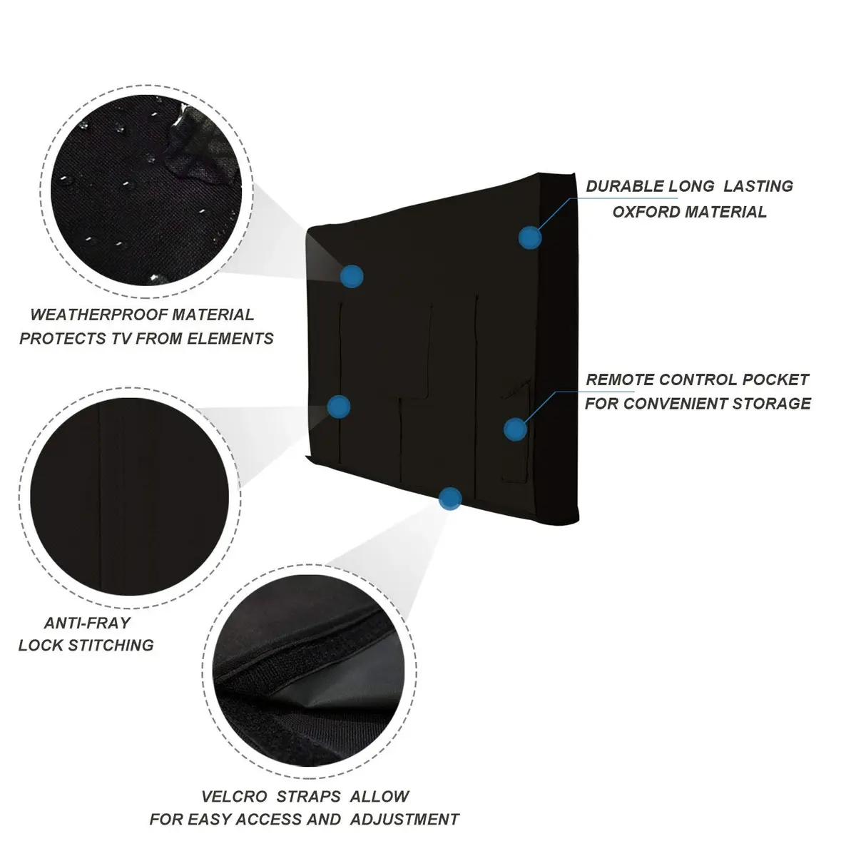 iBirdie Outdoor TV Cover for 28-32 inch TVs | Waterproof 600D Oxford Fabric with Stand Protection - view 3