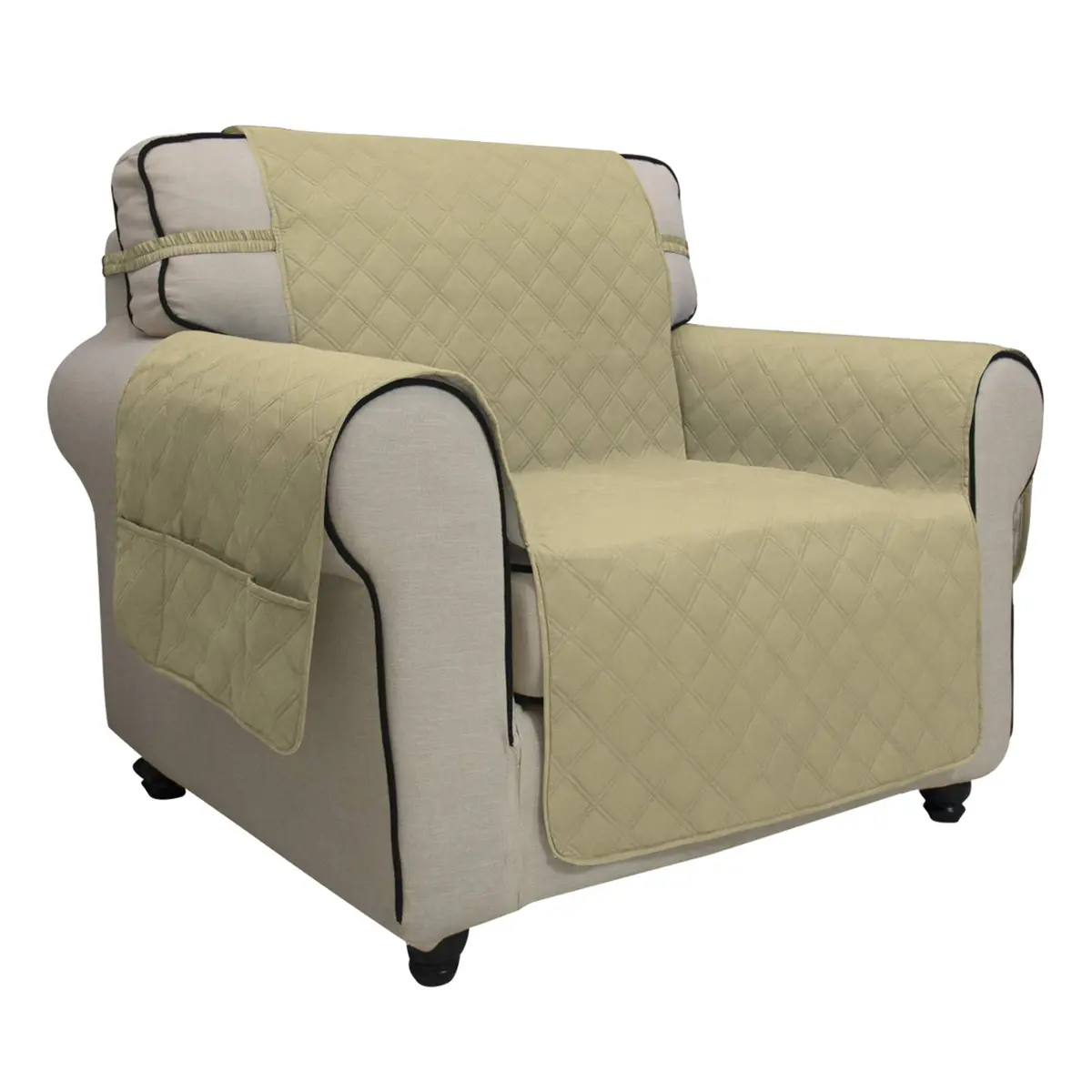 Easy-Going Waterproof Non-Slip Couch Cover Small Chair Sand | 100% Waterproof, Anti-Slip, Machine Washable - main product image