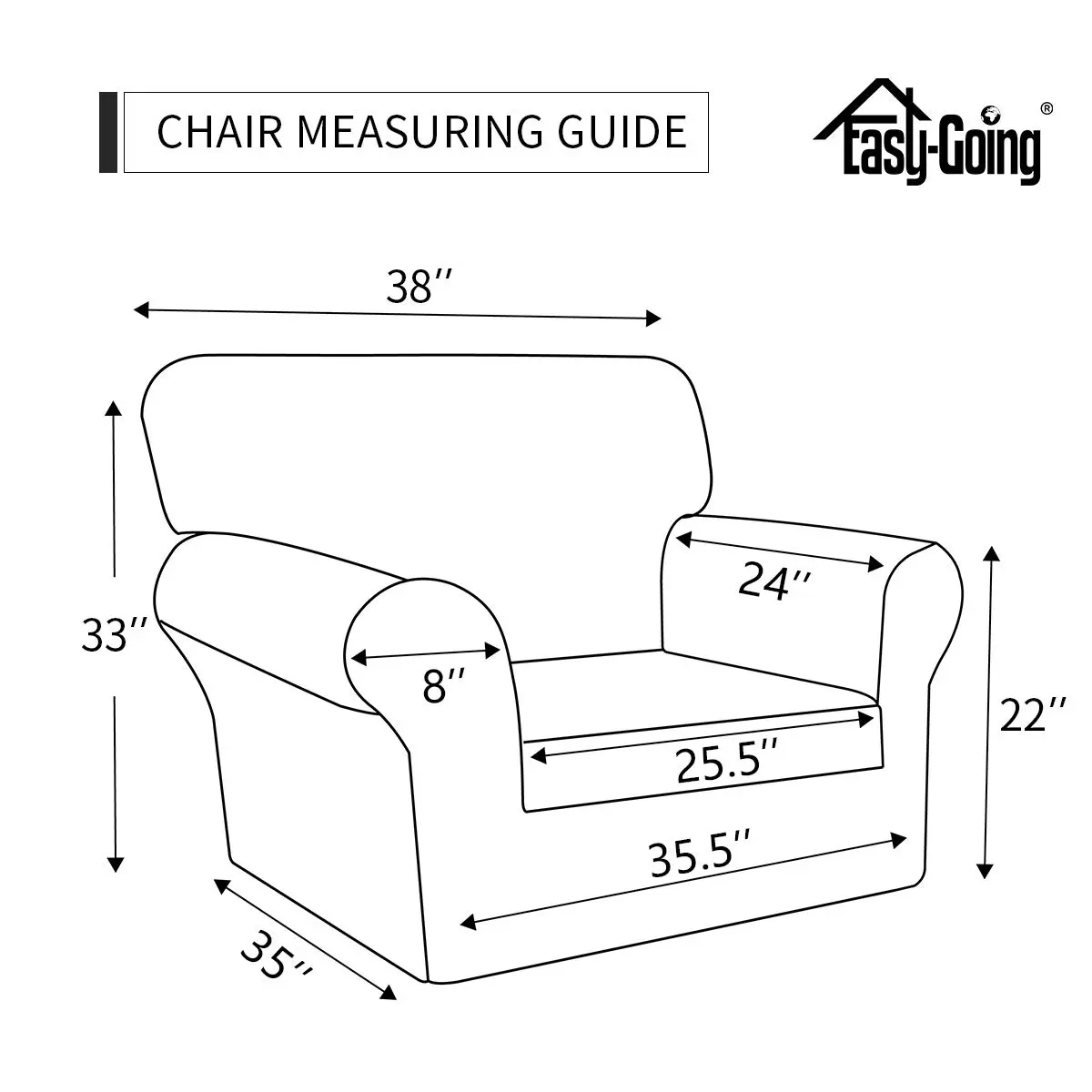Easy-Going Waterproof Non-Slip Couch Cover Small Chair Sand | 100% Waterproof, Anti-Slip, Machine Washable - view 6