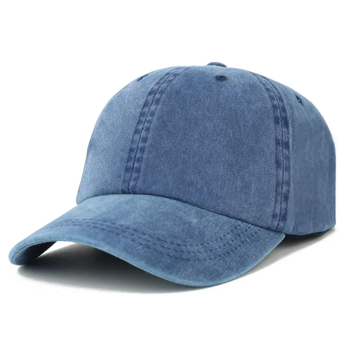 Trendy Apparel Shop Oversize XXL Pigment Dyed Washed Cotton Baseball Cap Navy | Fits Up to 65CM Head Size - main product image