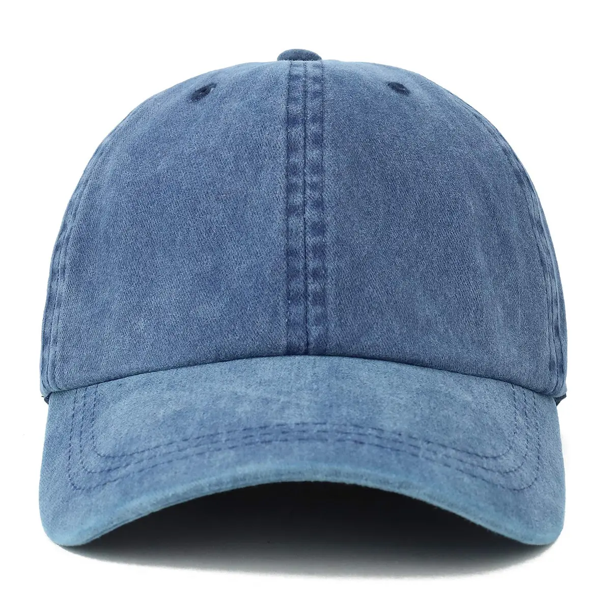 Trendy Apparel Shop Oversize XXL Pigment Dyed Washed Cotton Baseball Cap Navy | Fits Up to 65CM Head Size - view 2