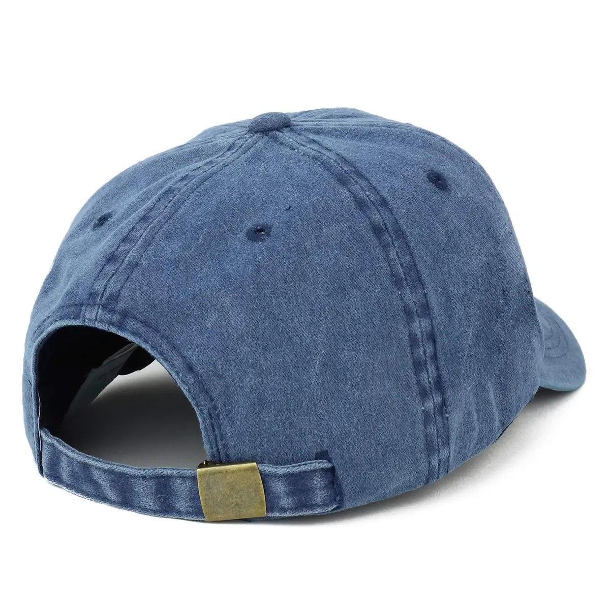 Trendy Apparel Shop Oversize XXL Pigment Dyed Washed Cotton Baseball Cap Navy | Fits Up to 65CM Head Size - view 3