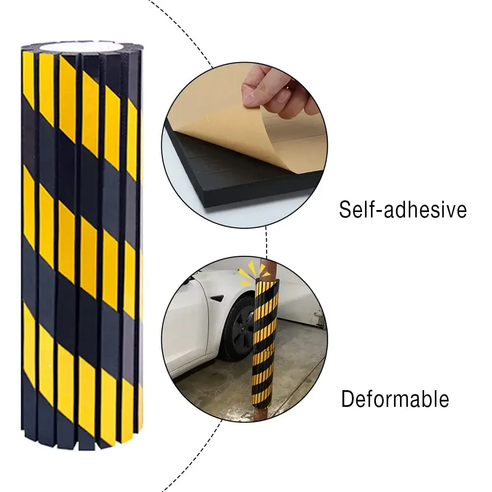 GUEQUITLEX Garage Wall Protector Foam Wall Bumper Column Guard for Parking Lot 2 Pack | 40cm x 25cm x 2cm - view 4